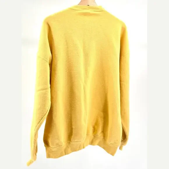 Vintage 90s Orsman Yellow Cotton National Corvette Museum Sweatshirt